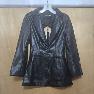 Fashion Nova Sleek Black Jacket